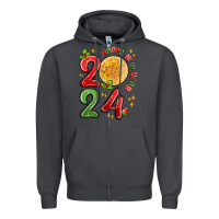 Smoke happy new year 2024 Zipper Hoodie - MaliasSmallBusiness