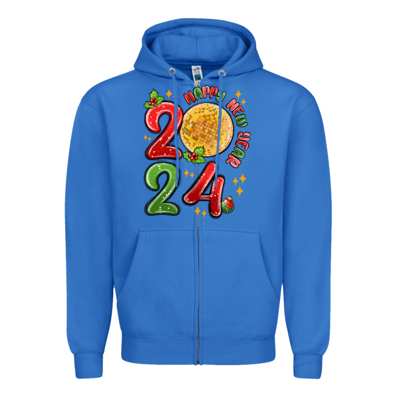 Happy New Year 2024 Zipper Hoodie by MaliasSmallBusiness | Teevron
