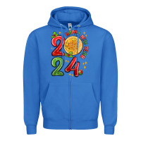 True Royal happy new year 2024 Zipper Hoodie - MaliasSmallBusiness
