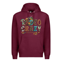 Burgundy rodeo crazy bucking bronco cowboy Premium Hoodie - Artiststas