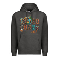 Charcoal Heather rodeo crazy bucking bronco cowboy Premium Hoodie - Artiststas