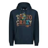 Navy rodeo crazy bucking bronco cowboy Premium Hoodie - Artiststas