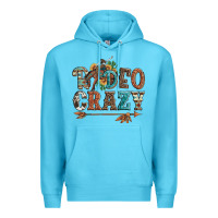Ocean Blue rodeo crazy bucking bronco cowboy Premium Hoodie - Artiststas