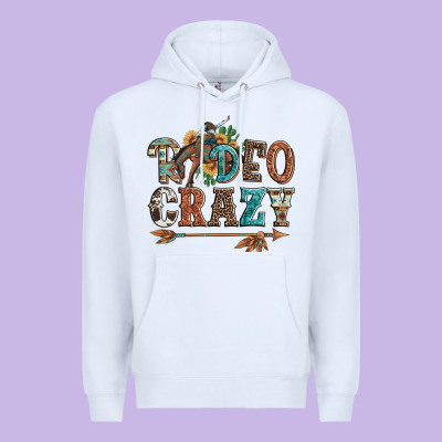 Rodeo Crazy Bucking Bronco Cowboy Premium Hoodie Designed By Artiststas