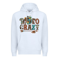 White rodeo crazy bucking bronco cowboy Premium Hoodie - Artiststas