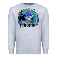 Heather Grey my favorite color is sunshine Premium Sweatshirt - SublimationCraftShop