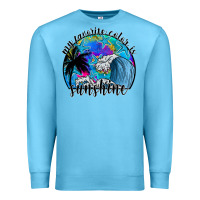 Ocean Blue my favorite color is sunshine Premium Sweatshirt - SublimationCraftShop