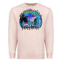 Pale Pink my favorite color is sunshine Premium Sweatshirt - SublimationCraftShop