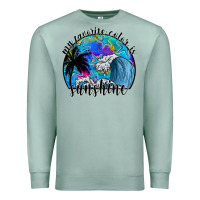 Seafoam my favorite color is sunshine Premium Sweatshirt - SublimationCraftShop
