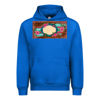 Cobalt western pink flovers leopard serape   license plate template Urban Hoodie - BarkalooDesign
