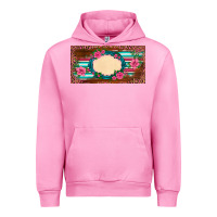 Fuchsia Pink western pink flovers leopard serape   license plate template Urban Hoodie - BarkalooDesign