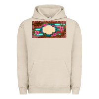 Pigment French Oak western pink flovers leopard serape   license plate template Urban Hoodie - BarkalooDesign