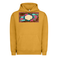 Pigment Peanut Butter western pink flovers leopard serape   license plate template Urban Hoodie - BarkalooDesign