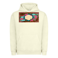 Pigment Pistachio western pink flovers leopard serape   license plate template Urban Hoodie - BarkalooDesign