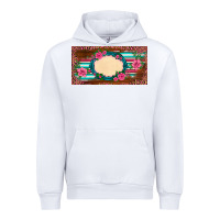 White western pink flovers leopard serape   license plate template Urban Hoodie - BarkalooDesign