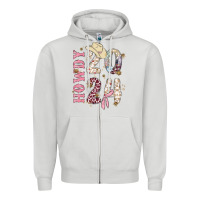 Dove Grey howdy 2024 Zipper Hoodie - MaliasSmallBusiness