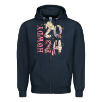 Navy howdy 2024 Zipper Hoodie - MaliasSmallBusiness