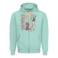 Seafoam howdy 2024 Zipper Hoodie - MaliasSmallBusiness