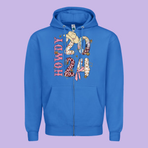 Howdy 2024 Zipper Hoodie Designed By Maliassmallbusiness