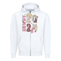 White howdy 2024 Zipper Hoodie - MaliasSmallBusiness