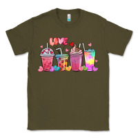 Army Green love coffee cups Classic Tee - MaliasSmallBusiness