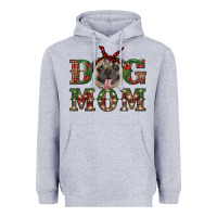 Heather Grey christmas pug mom Heavyweight Hoodie - RanaPortraitStore