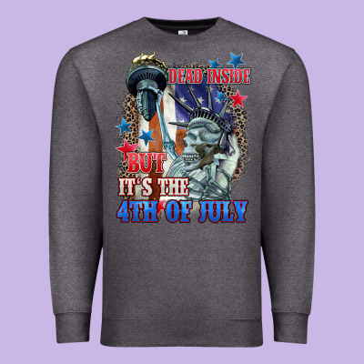 Dead Inside But It's The 4th Of July Premium Sweatshirt Designed By Cowgirlartshop