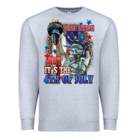 Heather Grey Dead inside but it's the 4th of July Premium Sweatshirt - CowGirlArtShop