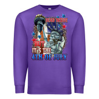 Purple Dead inside but it's the 4th of July Premium Sweatshirt - CowGirlArtShop