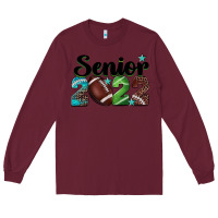Burgundy football senior 2022 Long Sleeve Tee - BarkalooDesign