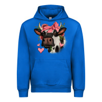 Cobalt valentines day cow Urban Hoodie - Jasminsmagicworld