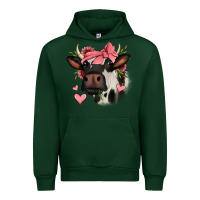 Forest Green valentines day cow Urban Hoodie - Jasminsmagicworld