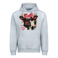 Heather Grey valentines day cow Urban Hoodie - Jasminsmagicworld