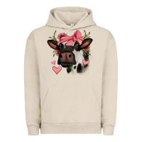 Pigment French Oak valentines day cow Urban Hoodie - Jasminsmagicworld