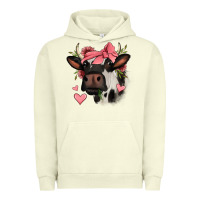 Pigment Pistachio valentines day cow Urban Hoodie - Jasminsmagicworld