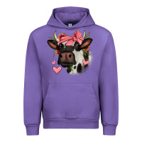 Valentines Day Cow Urban Hoodie | Teevron