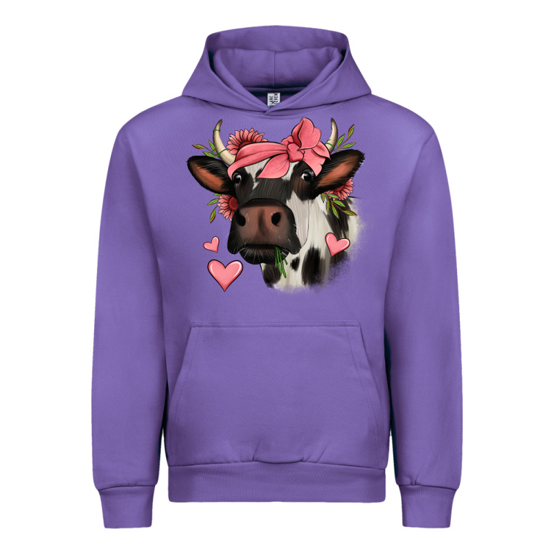 Valentines Day Cow Urban Hoodie by Jasminsmagicworld | Teevron
