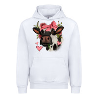 White valentines day cow Urban Hoodie - Jasminsmagicworld