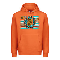 Carrot gemstone sunflower background Premium Hoodie - AdoDesignShop