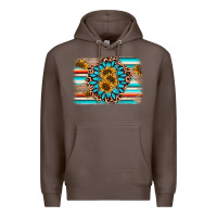 Coffee gemstone sunflower background Premium Hoodie - AdoDesignShop