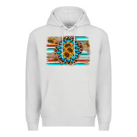 Dove Grey gemstone sunflower background Premium Hoodie - AdoDesignShop