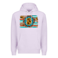 Lilac gemstone sunflower background Premium Hoodie - AdoDesignShop