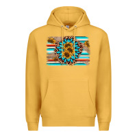 Mustard gemstone sunflower background Premium Hoodie - AdoDesignShop