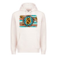 Pale Pink gemstone sunflower background Premium Hoodie - AdoDesignShop