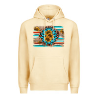 Pina Colada gemstone sunflower background Premium Hoodie - AdoDesignShop