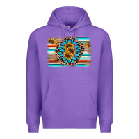 Purple gemstone sunflower background Premium Hoodie - AdoDesignShop