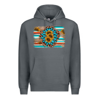 Rock gemstone sunflower background Premium Hoodie - AdoDesignShop