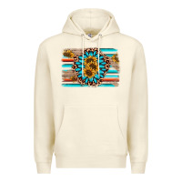Sandshell gemstone sunflower background Premium Hoodie - AdoDesignShop
