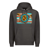 Smoke gemstone sunflower background Premium Hoodie - AdoDesignShop