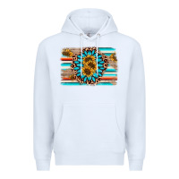 White gemstone sunflower background Premium Hoodie - AdoDesignShop